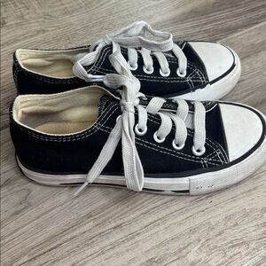 Classic Black and White Kids Sneakers